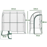 Outsunny 214cm x 118cm Walk-In Lean To Greenhouse, with Accessories