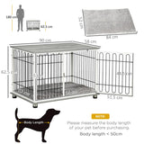 PawHut Indoor Dog Crate Furniture, Side End Table, with Soft Washable Cushion, Lockable Doors, for Small and Medium Dogs