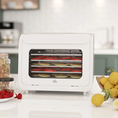 HOMCOM 35-70C Six-Tray Food Dehydrator - White