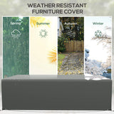 Outsunny Outdoor Garden Furniture Cover Waterproof, Anti-UV 600D Heavy Duty Oxford Fabric Patio Furniture Cover for Rectangular Sofa Table Set, Dark Grey, 245 x 165 x 66 cm