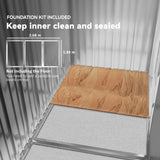 Outsunny 9 x 6ft Steel Garden Shed, Outdoor Storage Tool House with Vents, Foundation and Lockable Double Doors, Brown