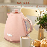 HOMCOM 3kW Rapid Boil Honeycomb Kettle - Light Pink