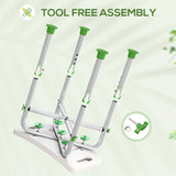 HOMCOM 44-51.5cm Aluminium Frame Shower/Bath Stool - Green