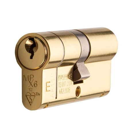 MPX6 70MM EURO DOUBLE CYLINDER - KTD - POLISHED BRASS - EACH