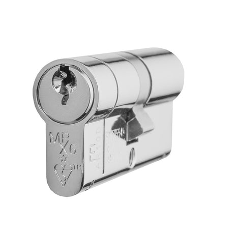 MPX6 70MM EURO DOUBLE CYLINDER - KTD - POLISHED CHROME - EACH