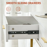 HOMCOM LED Light Dressing Table, with Stool - White