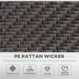 Outsunny Set of Two Folding Garden Chairs, with Seven-Position Adjustable Backs - Brown