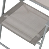 Outsunny Eight-Piece Garden Dining Set, with Chairs, Table and Parasol - Grey