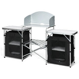 Folding Camping Table with Storage Organizer