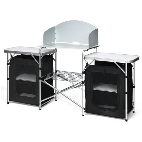 Folding Camping Table with Storage Organizer
