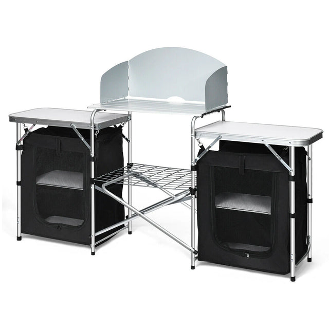 Folding Camping Table with Storage Organizer