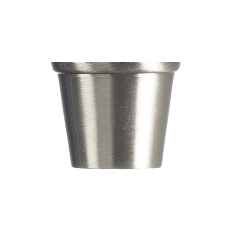 Stainless Steel Finish Brass Round Cup Cap – 1 1/4 inch (32mm)