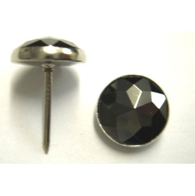 16mm Black Crystal Upholstery Nail – Pack 10 pcs