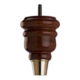 Mahogany Finish Wooden Sofa Leg – D-E0114M - Brass Cup Cap