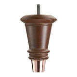 Antique Finish Turned Wooden Sofa Leg – D-E1971A - Rose Gold Cup Cap