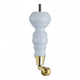 Blue Sky Hand Painted Turned Sofa Leg – D-E5063SB - Brass Castor