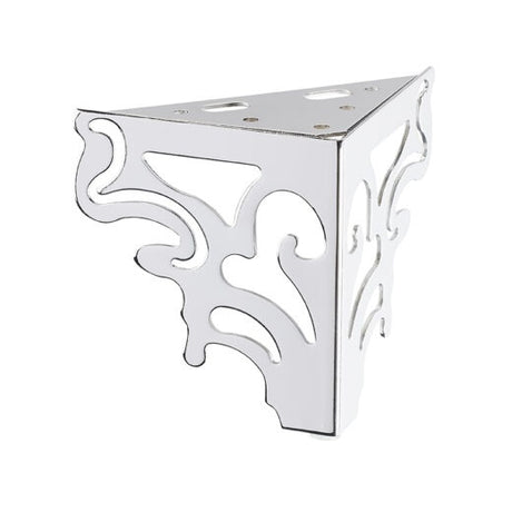 Chrome Decorative Corner Metal Leg – 123mm x 100mm x 100mm