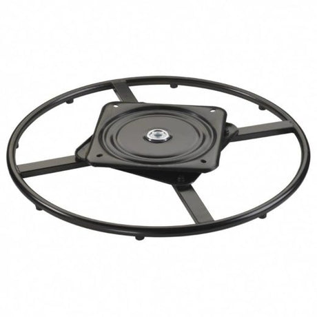 Black Chair Ring Base with Square Swivel Fixing Plate – 610mm