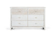 Giner and Colomer  Elegant 6-Drawer Chest In Mango Wood With Hand-Carved Details