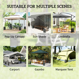 Outsunny Set of 4 Gazebo Weights Sand Bags, Gazebo Water Weights Bags with Carry Handles for Garden Marquee, Parasol, Black