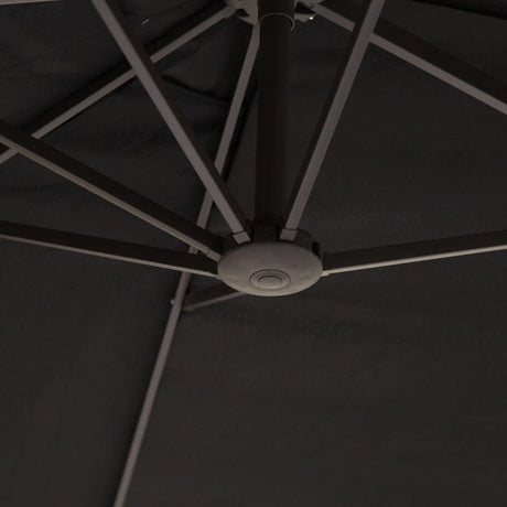 Outsunny 4.6m Double Garden Parasol - Black