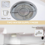 HOMCOM Table Top Dishwasher with 6L Water Tank, Mini Countertop Dishwasher with 6 Programs, 4 Place Settings, Black and White