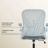 HOMCOM Mesh Office Chair with Foldable Backrest - Light Grey