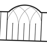 Outsunny Garden Metal Arch Bench Outdoor Patio Rose Trellis Arbour Pergola for Climbing Plant Antique Style 2-Seater Chair, Black