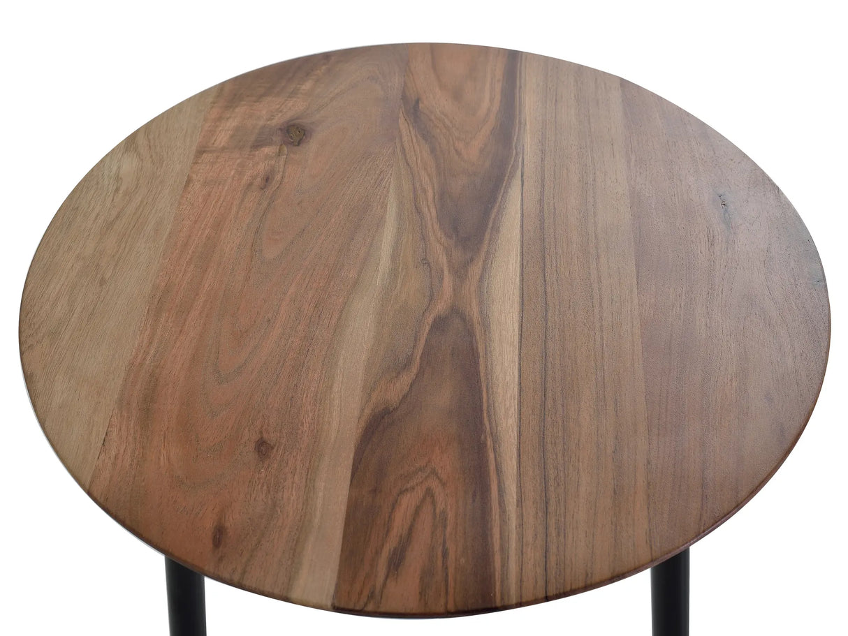 Giner and Colomer  Set Of 3 Acacia Wood Tables With Metal Legs