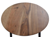 Giner and Colomer – Set Of 3 Acacia Wood Tables With Metal Legs