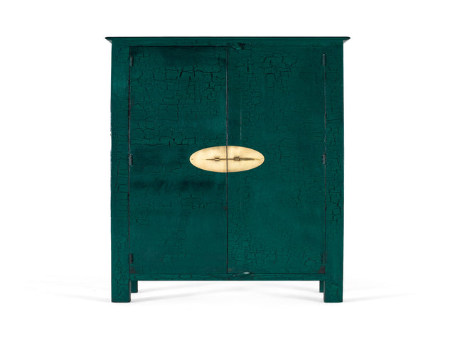 Giner and Colomer – 2-Door Wardrobe In Mango Wood With Hand-Carved Details
