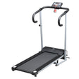 HOMCOM 1.25HP Motorised Electric Treadmill, 10km/h Folding Running Machine, Gym Fitness Exercise with LCD Monitor, Grey