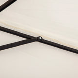 Outsunny 3(m) Half Parasol, Semi Round Umbrella with Metal Frame, Crank Handle for Balcony, Garden, Cream White