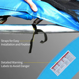 HOMCOM 12ft Trampoline Accessories Safety Pad 366cm Replacement Surround Padding Thick Foam Pads Light Blue