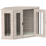 PawHut Dog Crate Furniture Side Table, with Cushion, 104 x 55 x 63cm - Walnut Brown