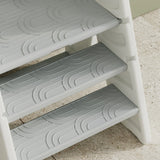 AIYAPLAY Foldable and Adjustable Kids Step Stool with Handle, Non-Slip, Grey