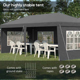 Outsunny 3 x 6m Pop-Up Gazebo, with Removable Walls - Grey