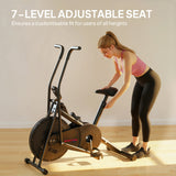 SPORTNOW Exercise Bike with Adjustable Seat, LCD Display for Home Gym