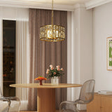 HOMCOM 72 Glass Crystallite Chandelier - Gold-Tone