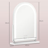 HOMCOM 43 x 59cm LED Vanity Mirror - White