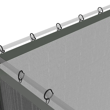 Outsunny 352 x 207cm Universal Replacement Mesh Sidewall Netting for Patio Gazebos and Canopy Tents, (Sidewall Only) Dark Grey