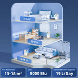 HOMCOM 8000 BTU Air Conditioning Unit, 3-in-1 Portable Air Conditioner, Dehumidifier, Cooling Fan with Remote Control, Digital Display, 2 Speeds, 24H Timer, Window Venting Kit, 18m2