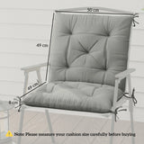 Outsunny Set of Two Outdoor Seat Cushions - Light Grey