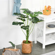 HOMCOM Decorative Artificial Monstera Plants in Pot Fake Plants for Home Indoor Outdoor Decor, 85cm