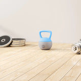SPORTNOW 10KG Soft Kettlebell, Kettlebell with Non-Slip Handle for Home Gym, Weight Lifting, Strength Training, Light Blue/Grey
