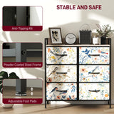 HOMCOM 6-Drawer Chest of Drawers - White