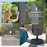 Outsunny Parasol Cover, 600D Oxford Cantilever Umbrella Cover Fit for 2-4m Parasol, Banana Umbrella Protector with Zipper for Outdoor Garden, Patio, Black