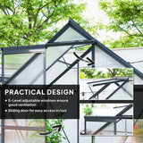 Outsunny 192.5 x 131cm Walk-In Polycarbonate Greenhouse