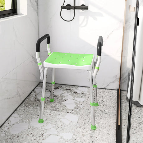 HOMCOM 57-69cm Aluminium Frame Bath Seat