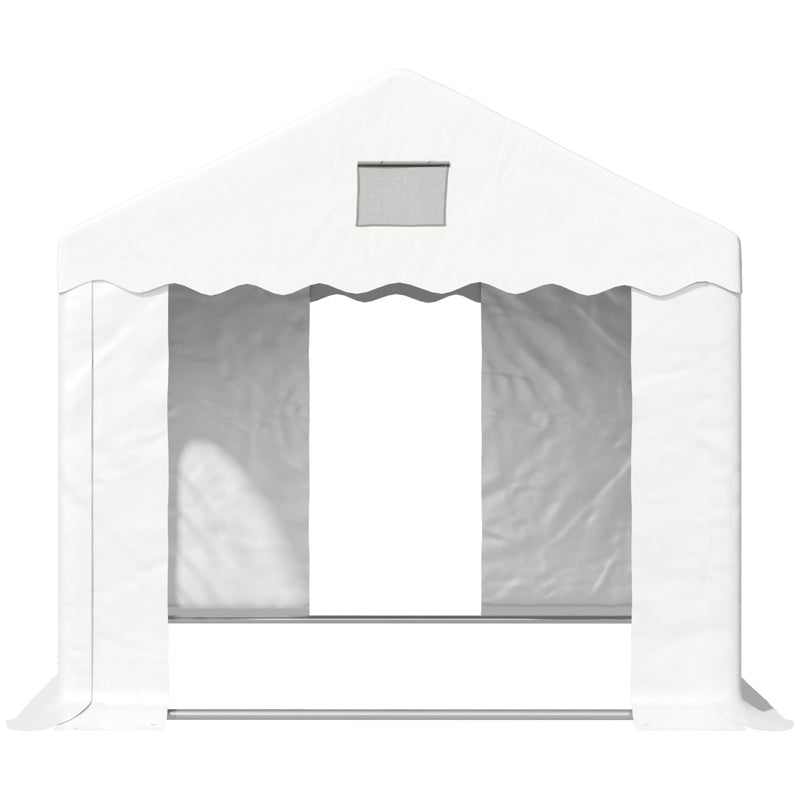 Outsunny 3 x 4 m Marquee Gazebo with Sides, Party Tent Canopy & Carport Shelter for Outdoor Event, Wedding, White